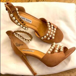 CAPE ROBBIN MAUVE MICROSUEDE STILETTO SANDALS. NEW